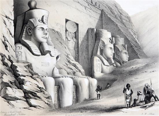 John Harrison Allan, 21 lithographs of Egypt and Nubia from A Pictorial Tour...1843 27 x 38cm. unframed.